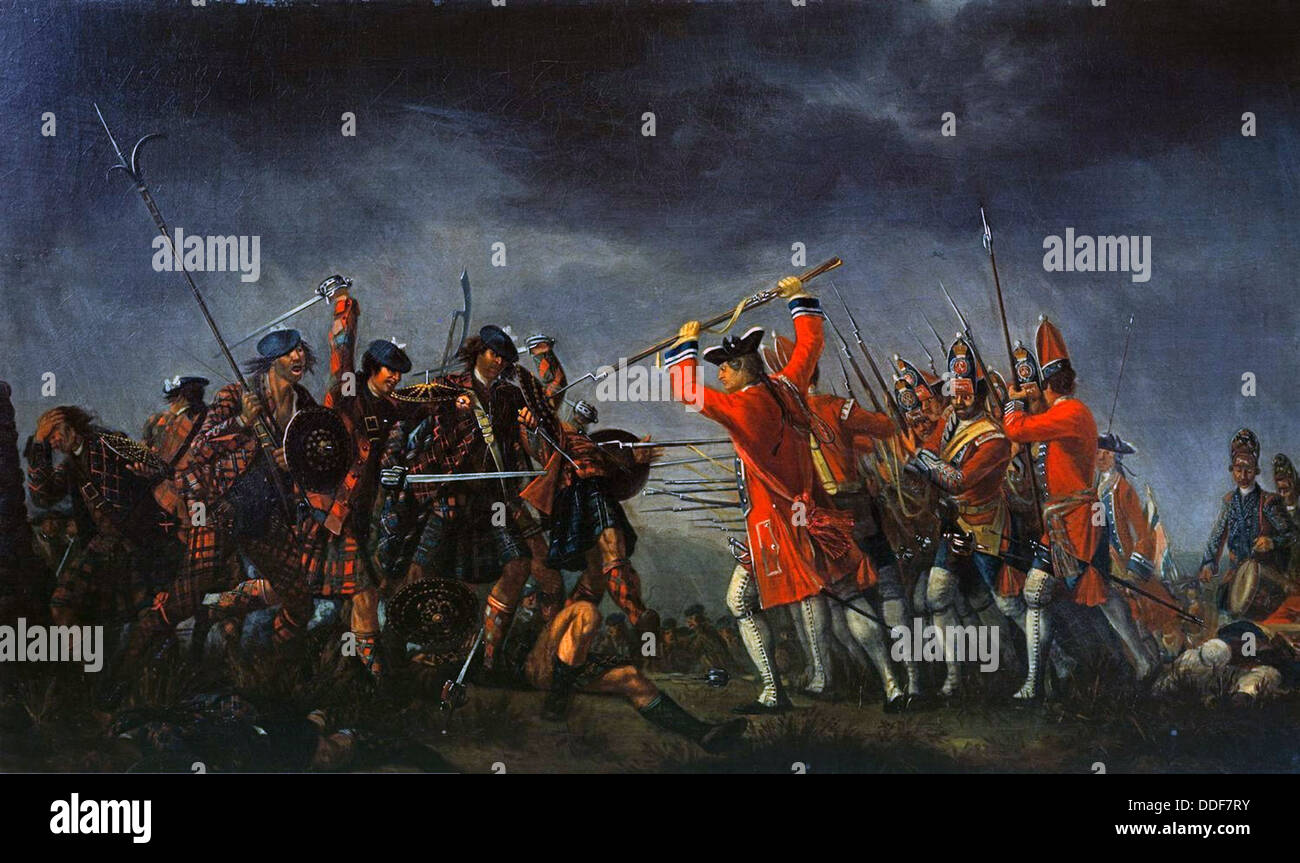 Die Schlacht von Culloden 1746 Stockfoto