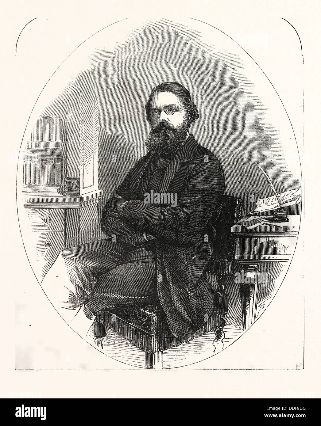 TOM TAYLOR, 19. Oktober 1817 12. Juli 1880, war ein englischer Dramatiker, Kritiker, Biograf, Beamter Stockfoto