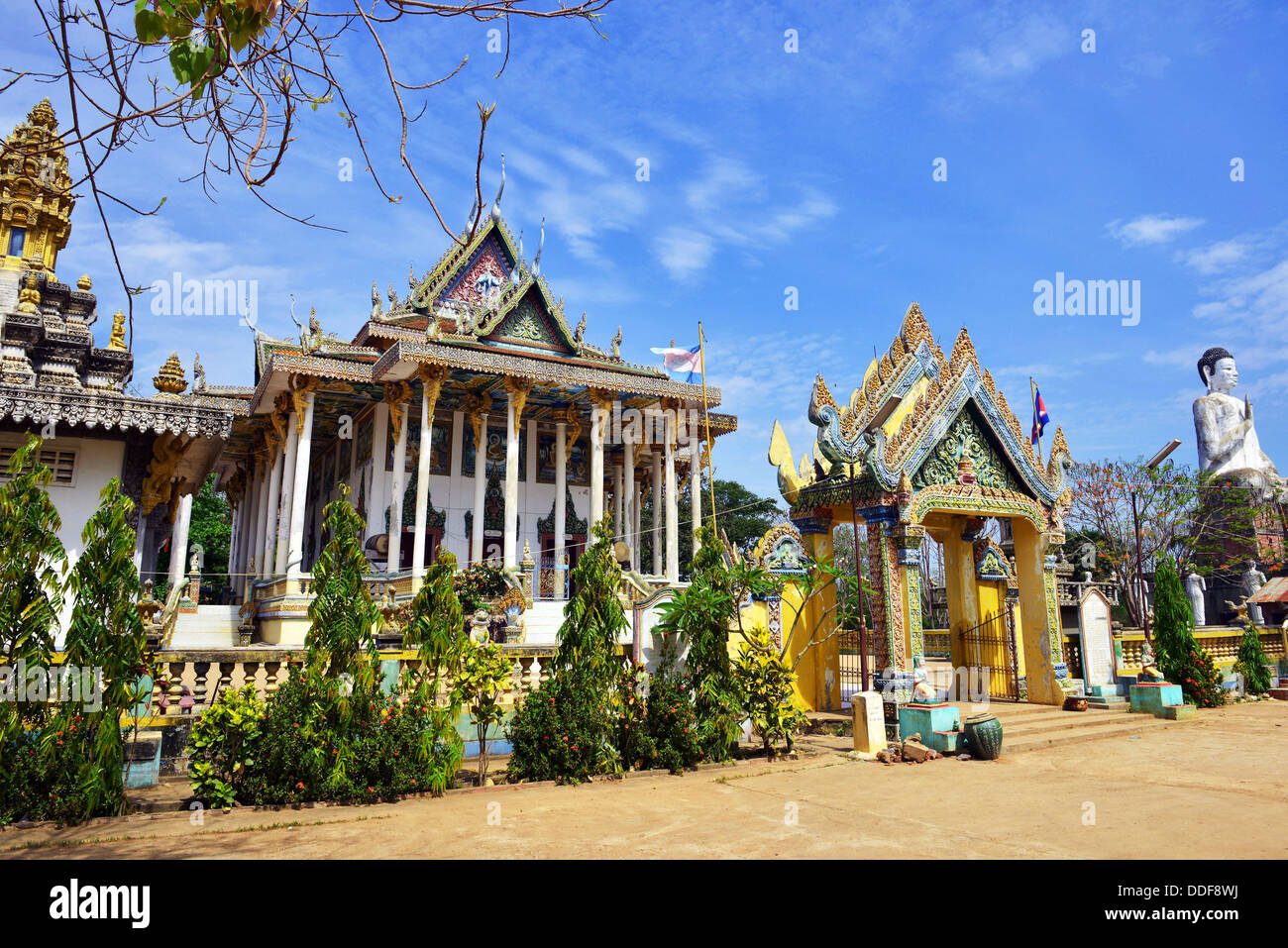 Wat Ek Phnom Tempel, Kambodscha. Stockfoto