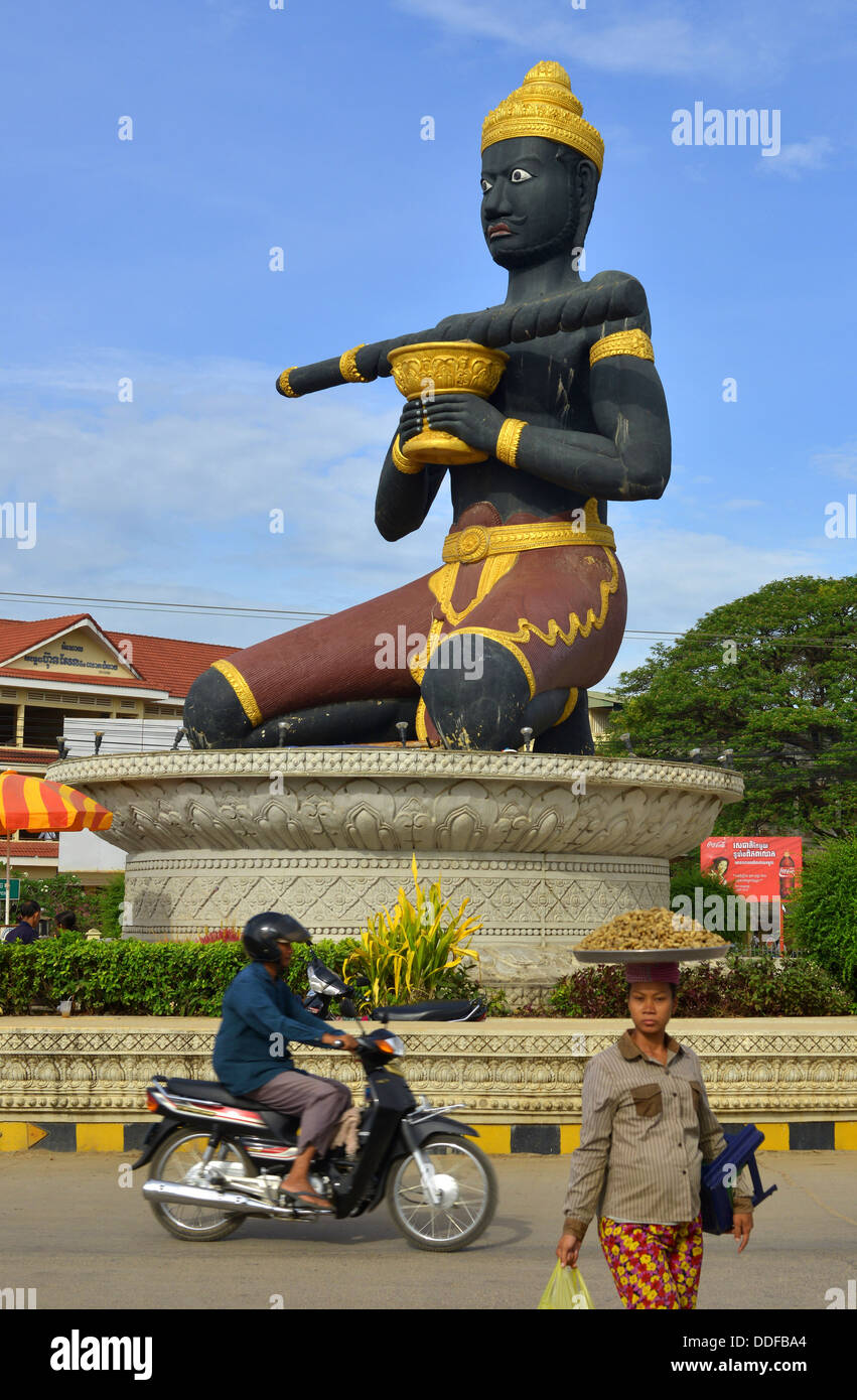 Das Stadtsymbol von Battambang, Kambodscha Stockfoto