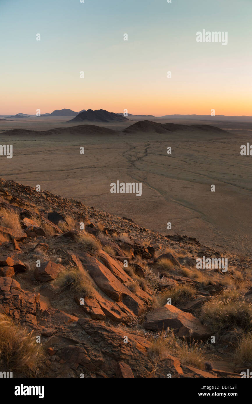 Namib-Wüste in der Abenddämmerung, Namibia, Afrika, Mai 2013 Stockfoto