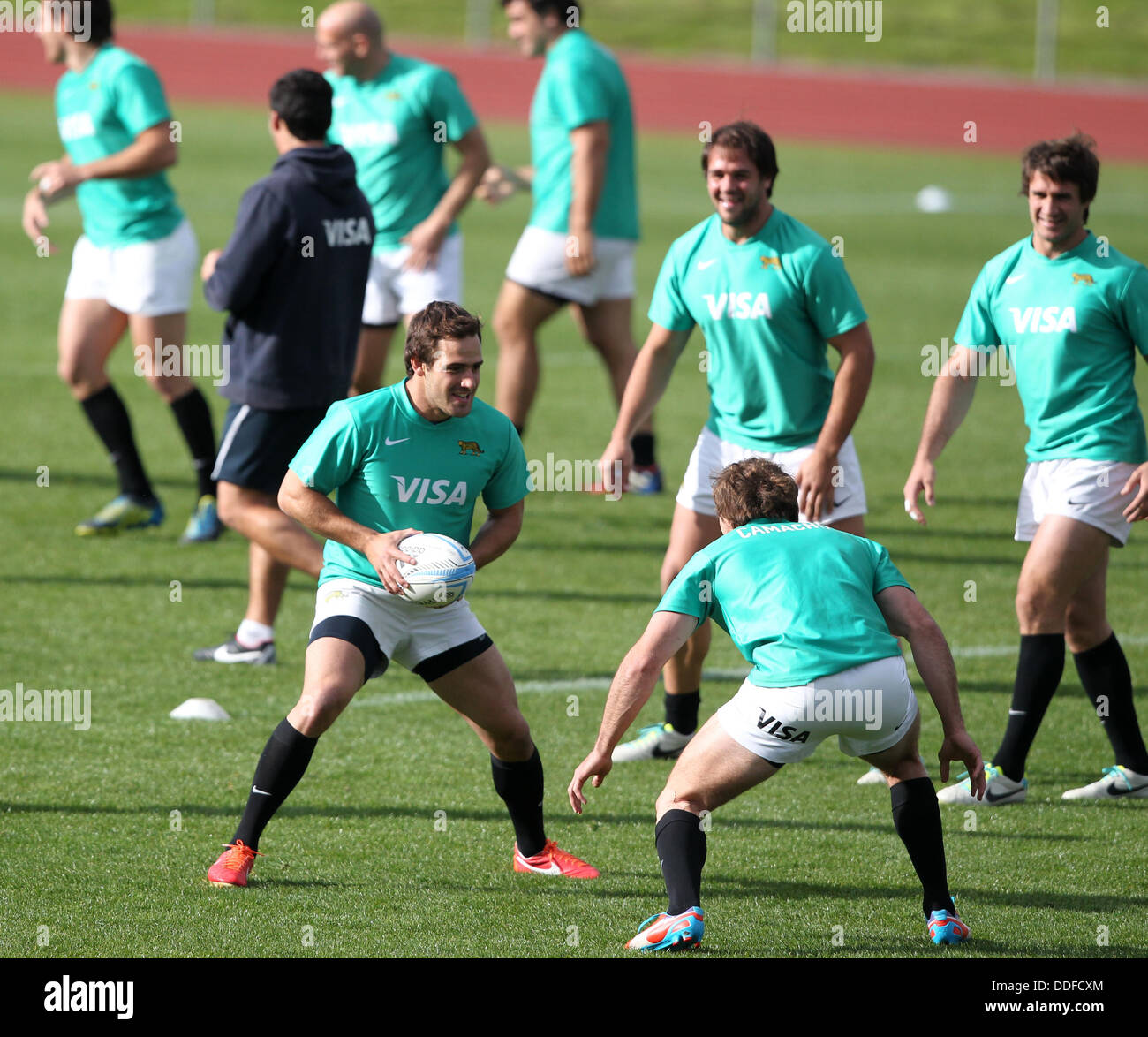 02.08.2013 Auckland. Neuseeland. Waitakere Stadion - Argentinien - Los Pumas - der Rugby-Weltmeisterschaft 2013 - Auckland - Neuseeland - Foto-Martin Seras Lima Stockfoto