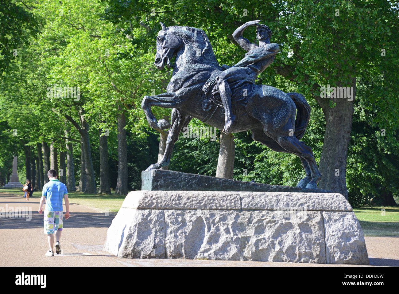 Physische Energie-Statue von George Frederic Watts, Kensington Gardens, London, England, UK Stockfoto