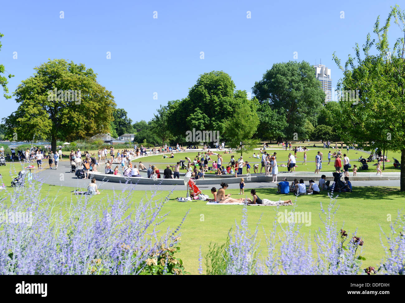 Diana, Princess of Wales Memorial Fountain in Hyde Park, London, England, UK Stockfoto