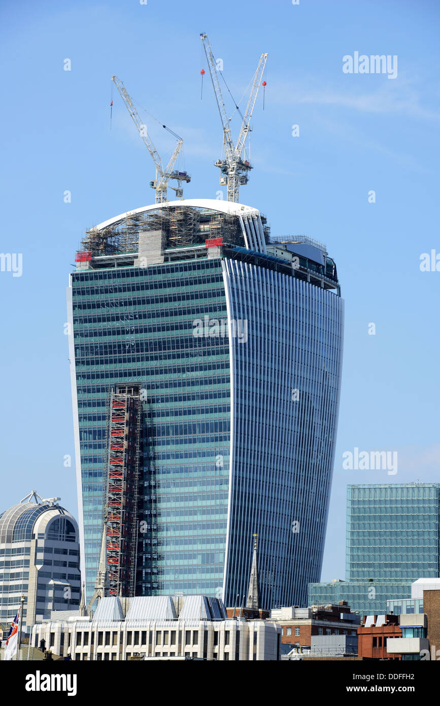 Walkie-Talkie Gebäude während der Bauphase an 20 Fenchurch Street City of London, England, UK Stockfoto