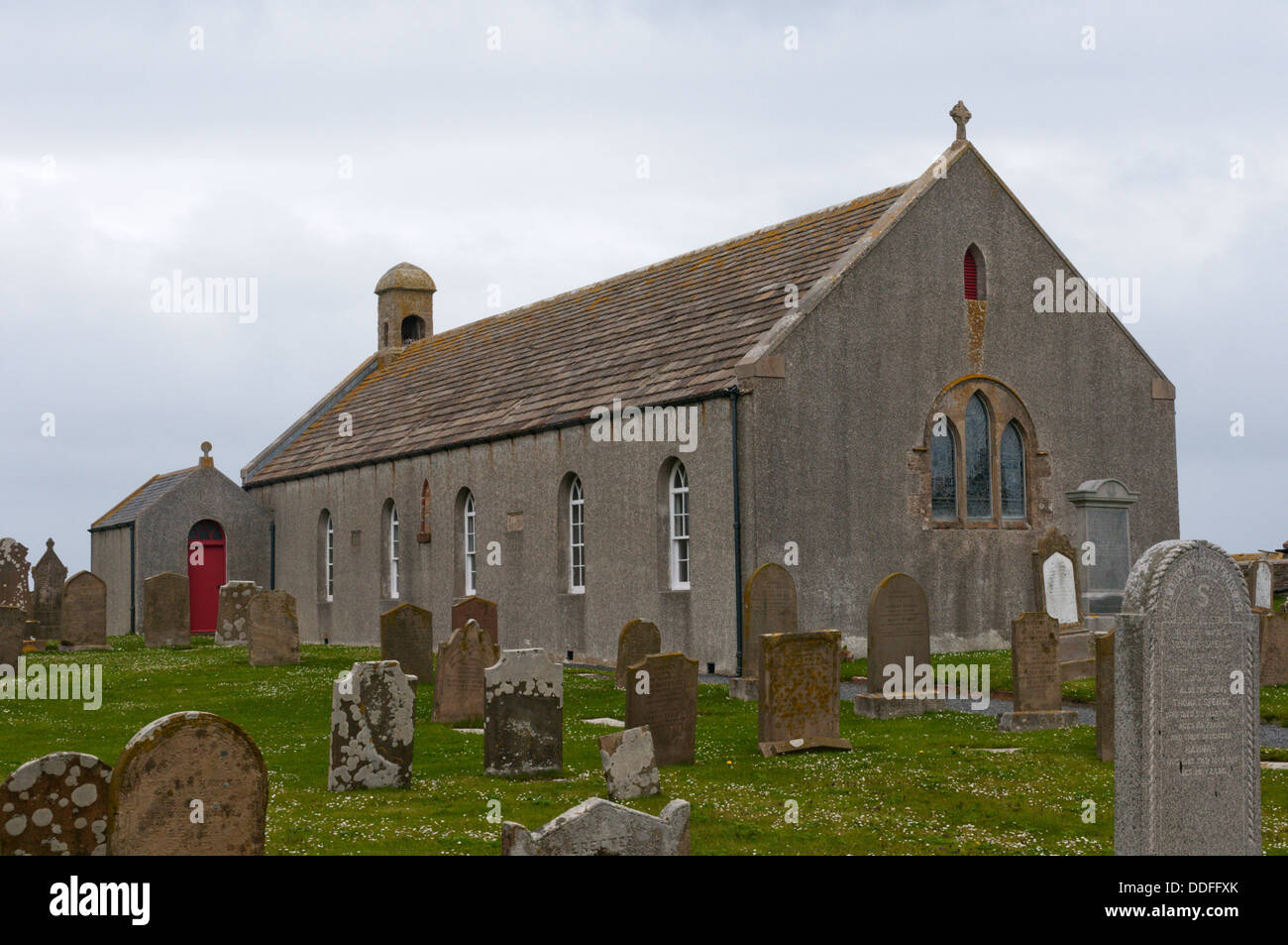 St. Magnus-Kirche in Birsay, Orkney Stockfoto