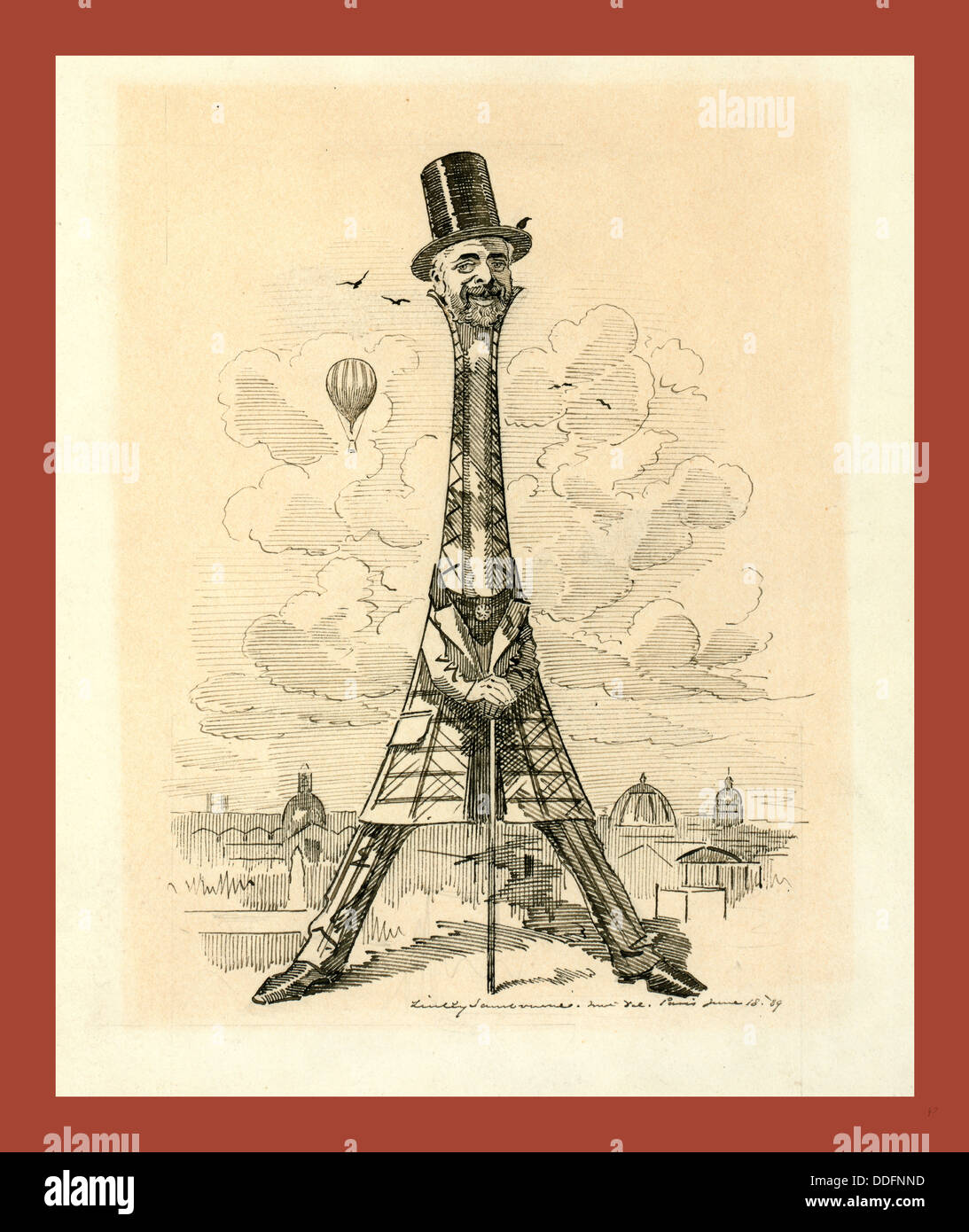 M. Eiffel, des Künstlers neuesten Tour De Force, 29. Juni 1889, Sambournes, Linley, 1844-1910 Stockfoto