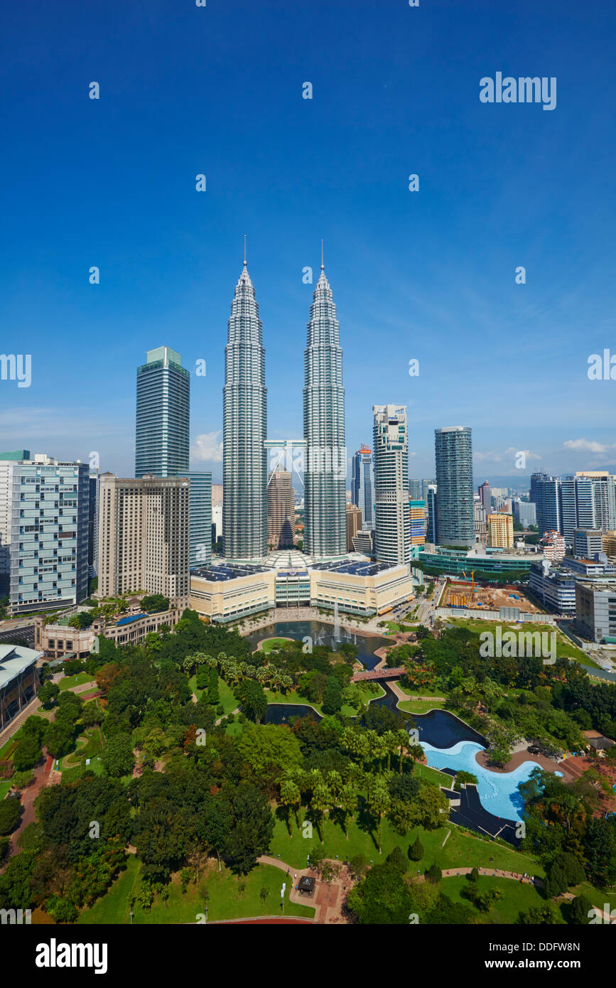 Malaysia, Selangor state, Kuala Lumpur, KLCC (Kuala Lumpur City Center), Petronas towers Stockfoto