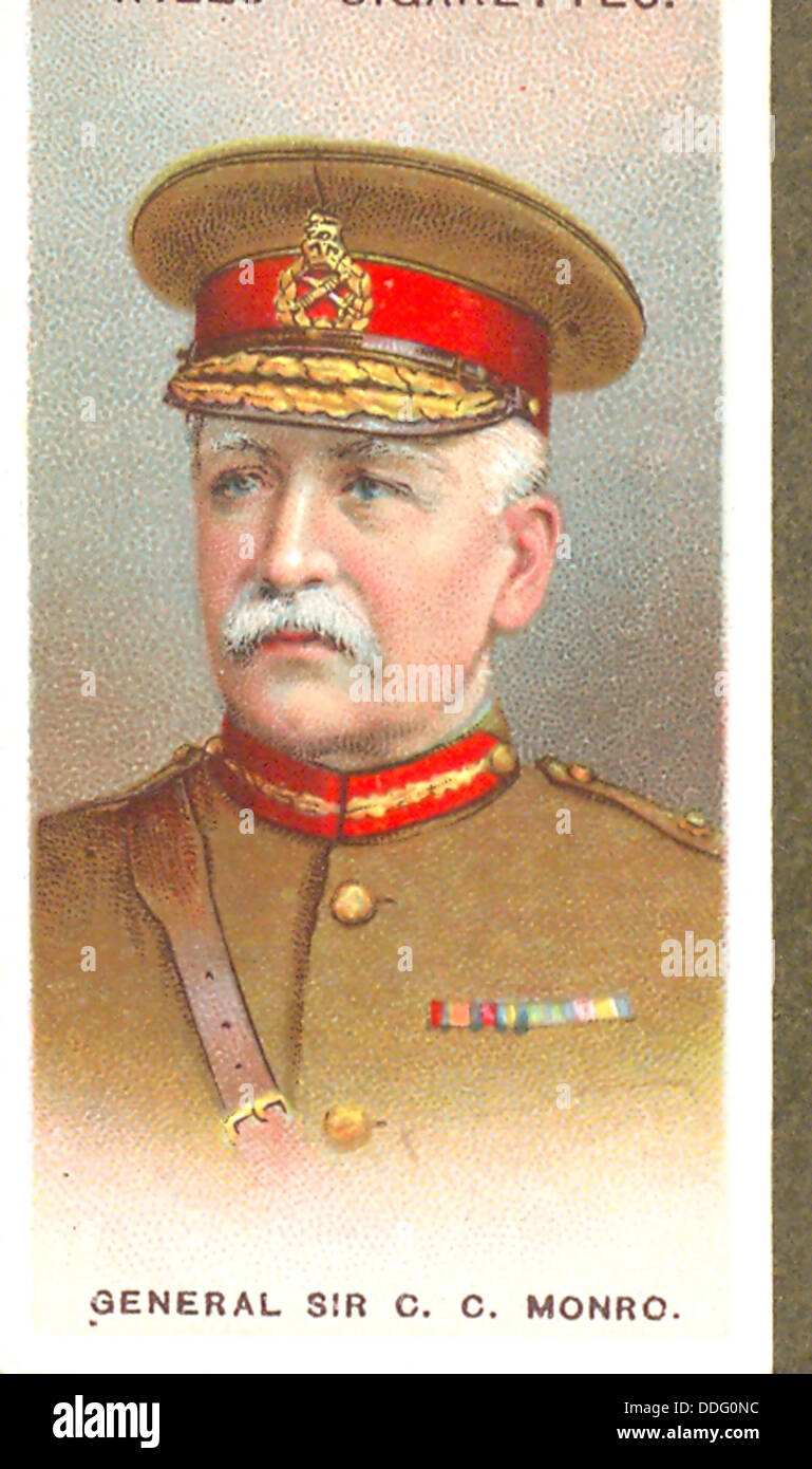 Weltkrieg ein Portrait von General Sir Charles Monro KCB Stockfoto