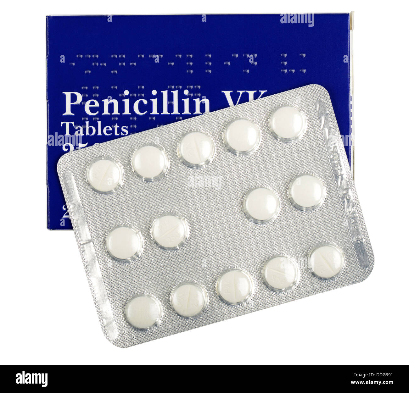Penicillin VK Antibiotika-Tabletten, Penicillin Antibiotika, Penicillin VK, Penicillin V Kalium. Stockfoto