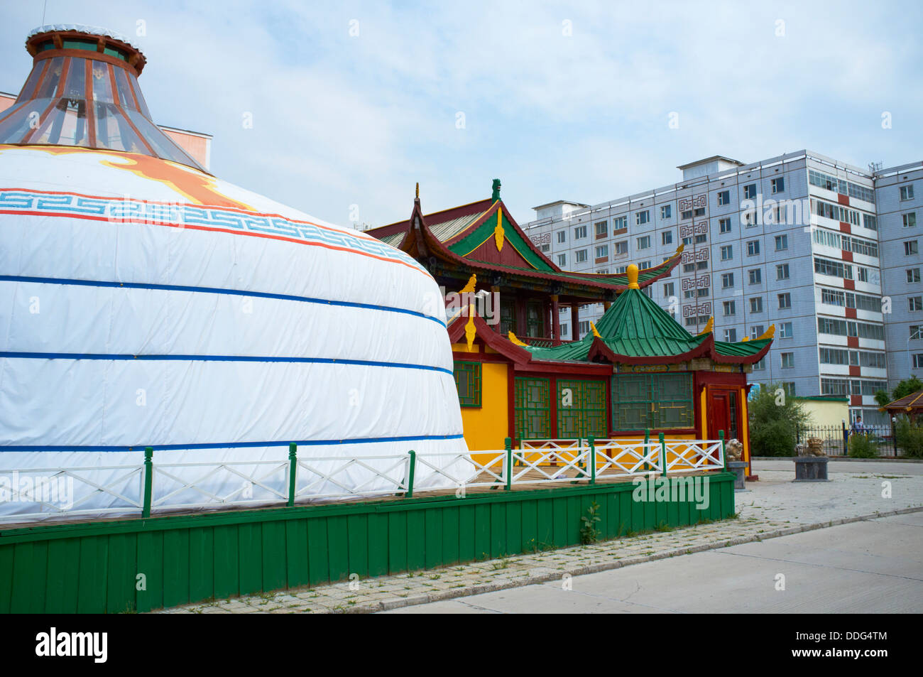 Mongolei, Ulan Bator, 1960 Architektur, sowjetische Zeit Stockfoto