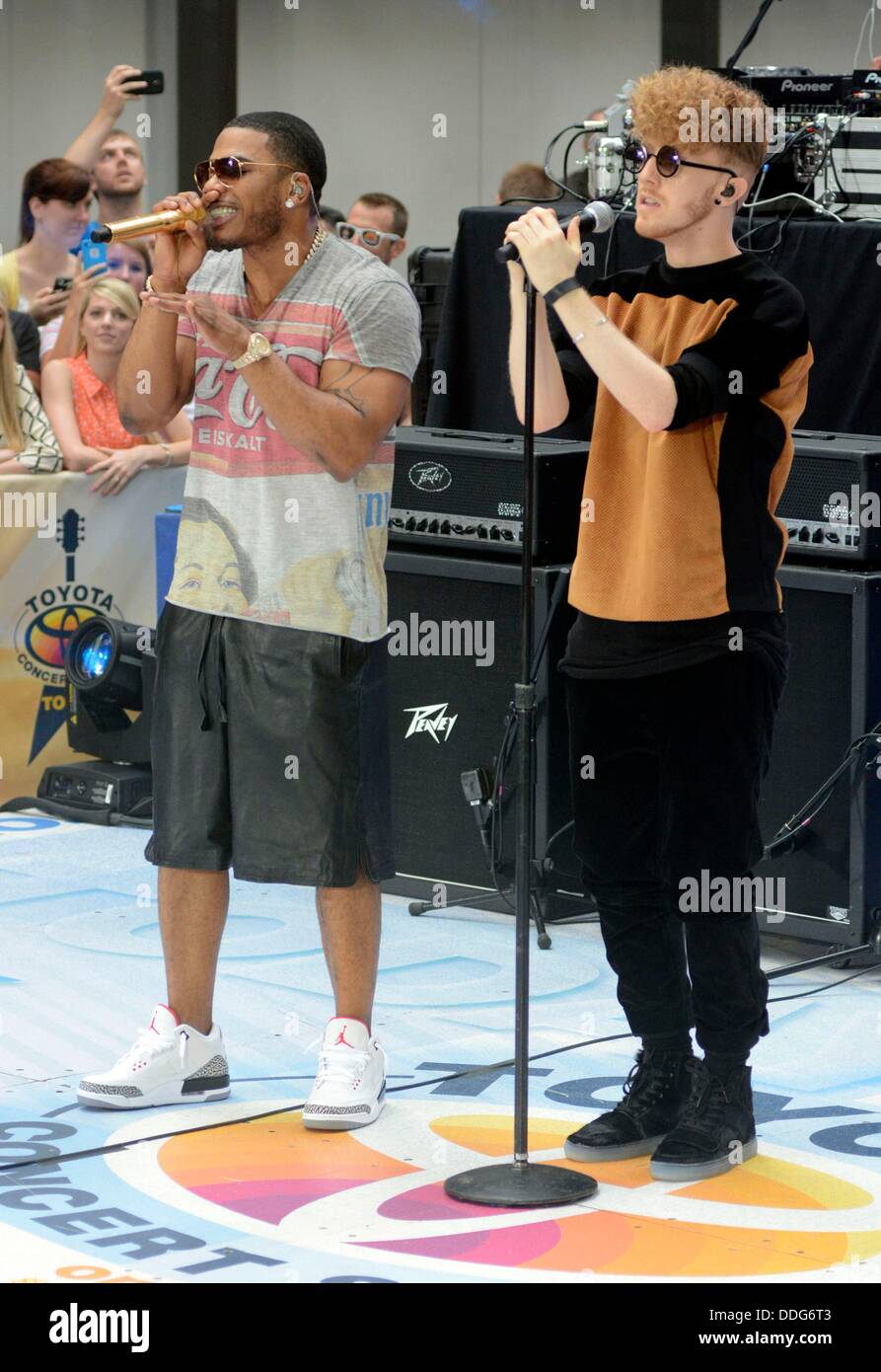 New York, NY. 2. September 2013. Nelly bei Talkshow auftritt für NBC heute zeigen Konzert mit Florida Georgia Line und Nelly, Rockefeller Plaza, New York, NY 2. September 2013. Bildnachweis: Derek Sturm/Everett Collection/Alamy Live-Nachrichten Stockfoto