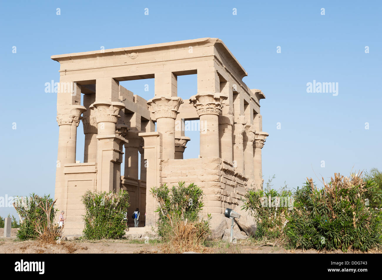 Trajan Kiosk von Philae Tempel der Isis, Insel Philae, Nasser-See, Ägypten Stockfoto