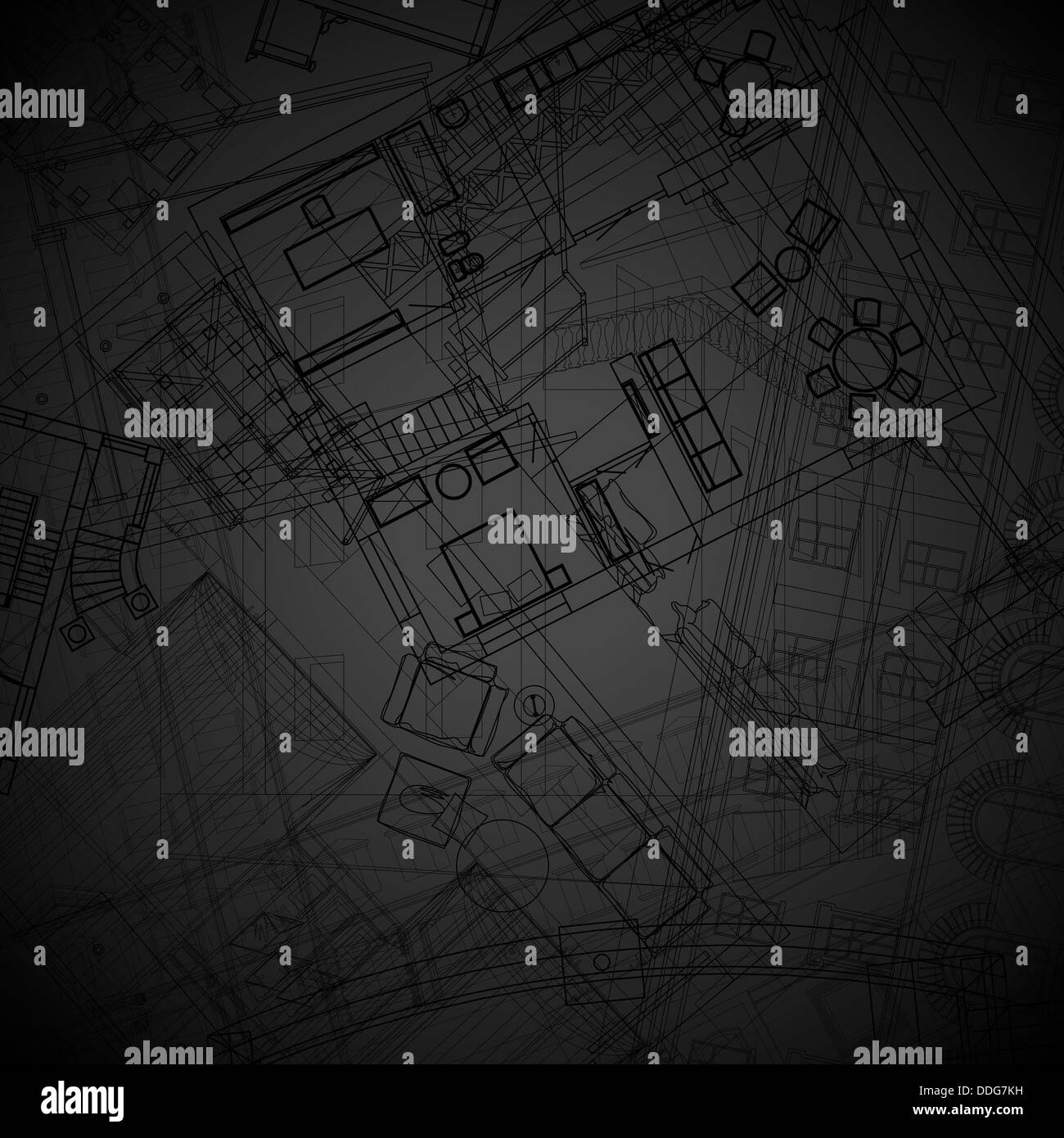 Abstrakte architektonischen Hintergrund. Raster-Version. Vektorversion ist ebenfalls verfügbar. Stockfoto