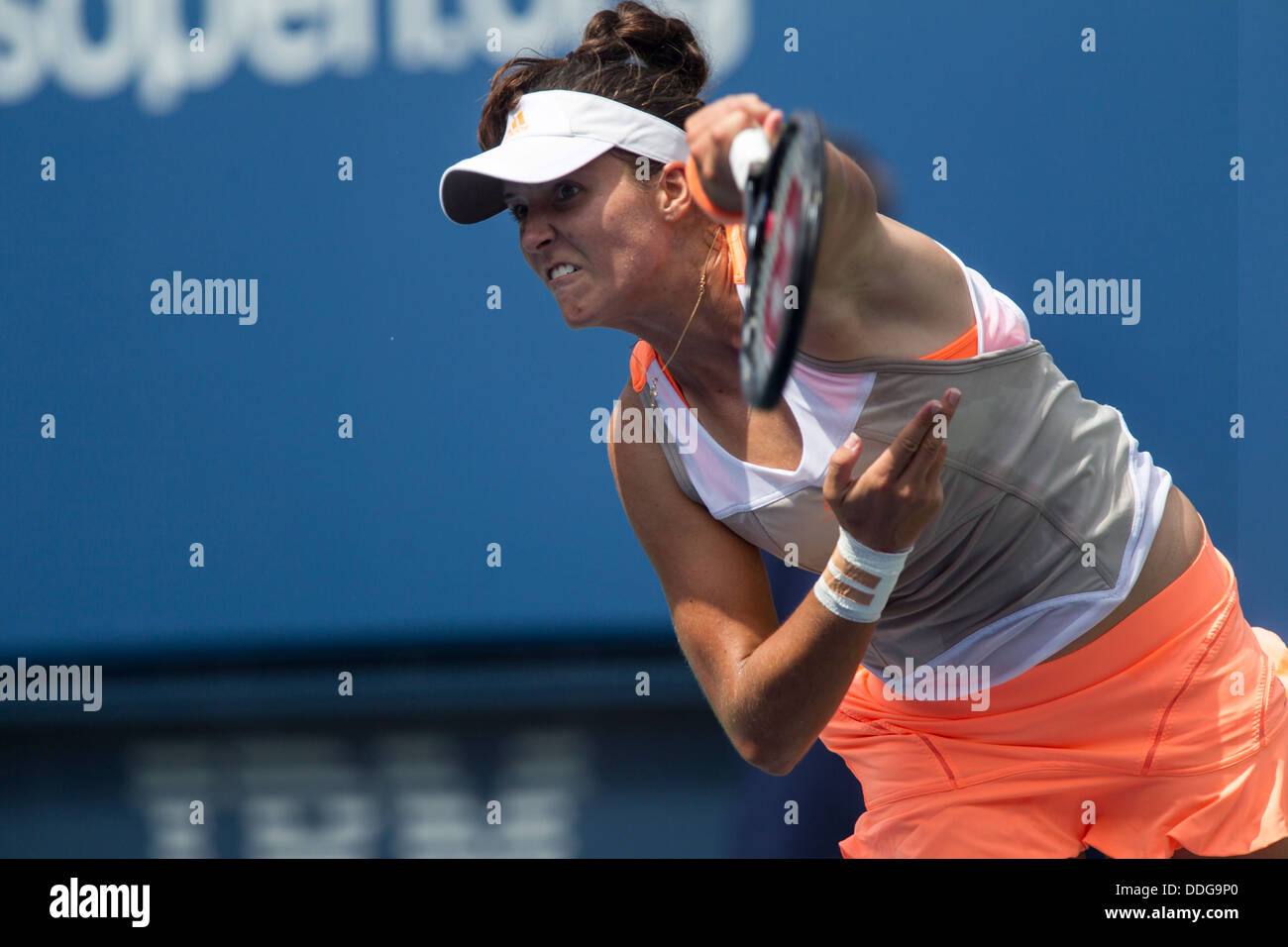 Laura Robson (GBR) im Wettbewerb um die 2013 US Open Tennis Championships. Stockfoto