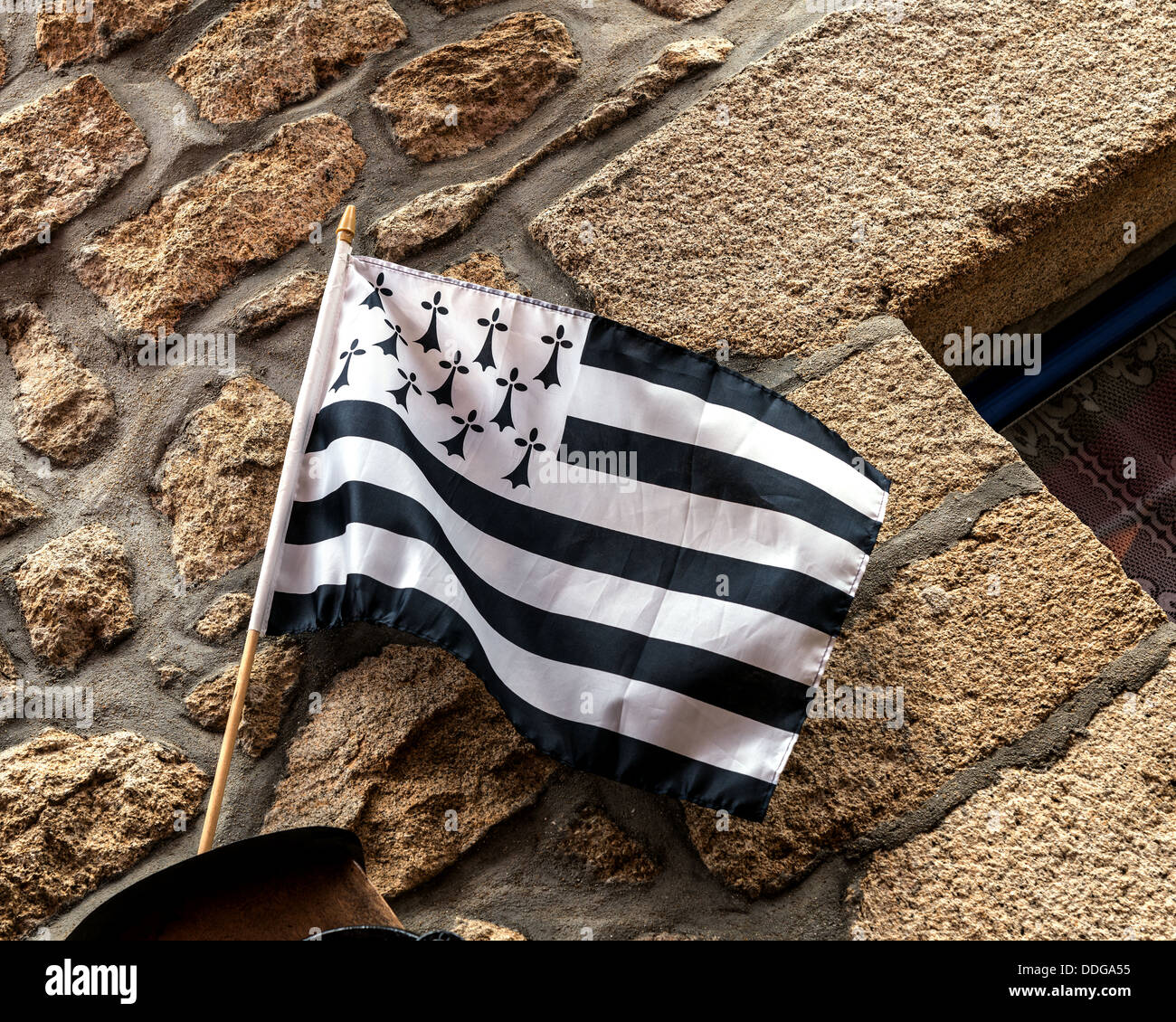 Flagge der Bretagne Stockfoto