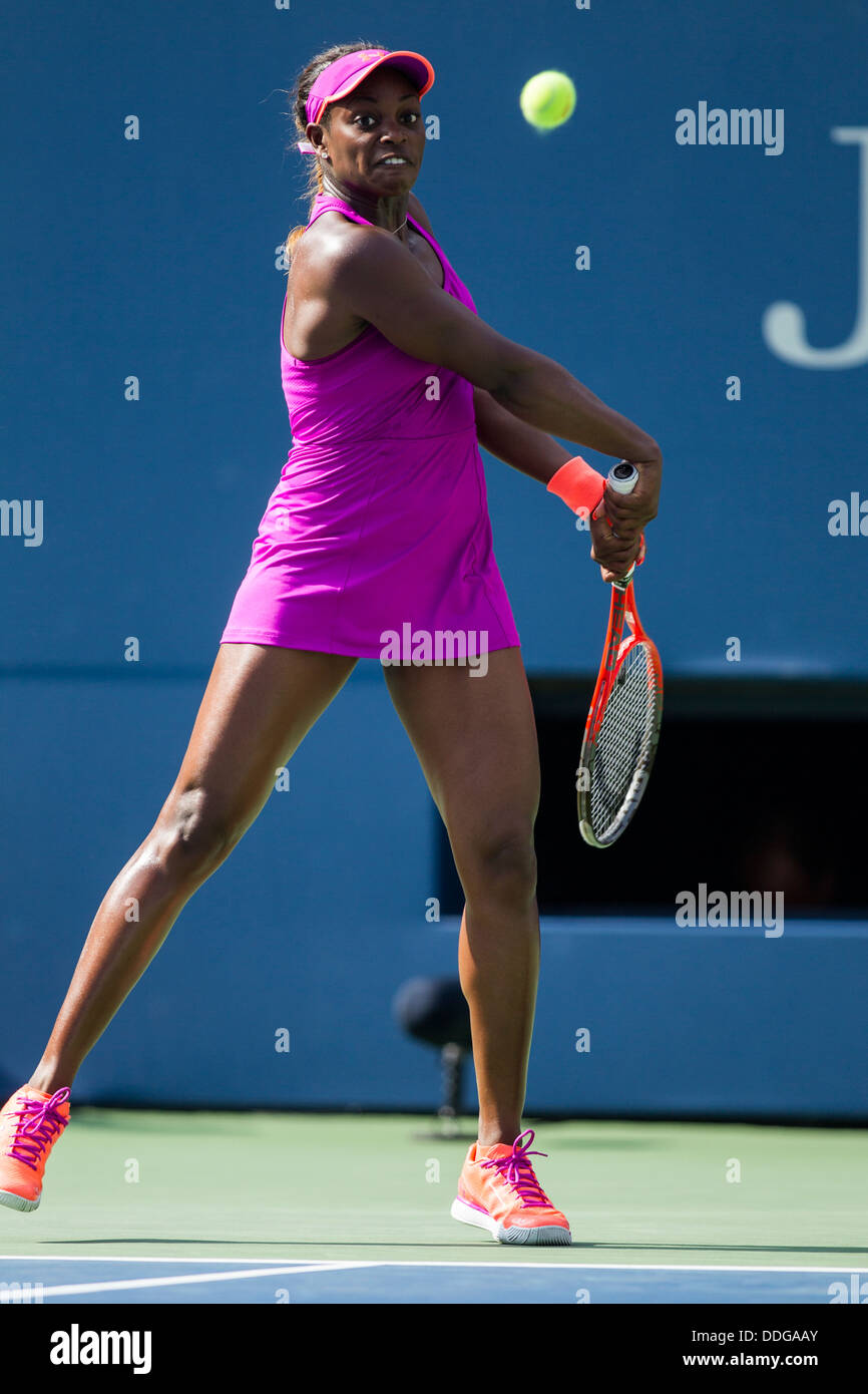 Sloane Stephens (USA) im Wettbewerb um die 2013 US Open Tennis Championships. Stockfoto