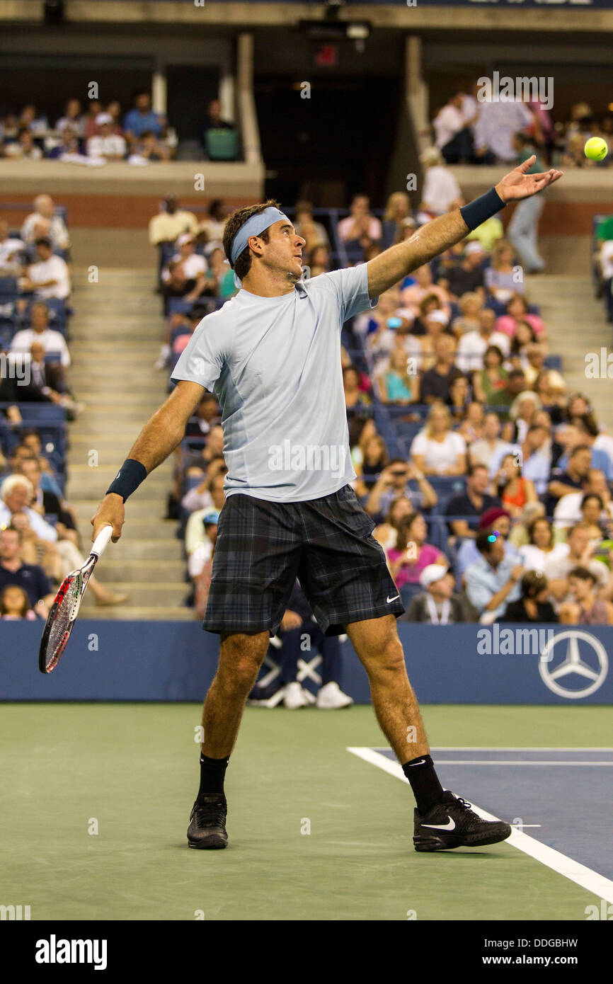 Juan Martin Del Porto (ARG) im Wettbewerb um die 2013 US Open Tennis Championships Stockfoto