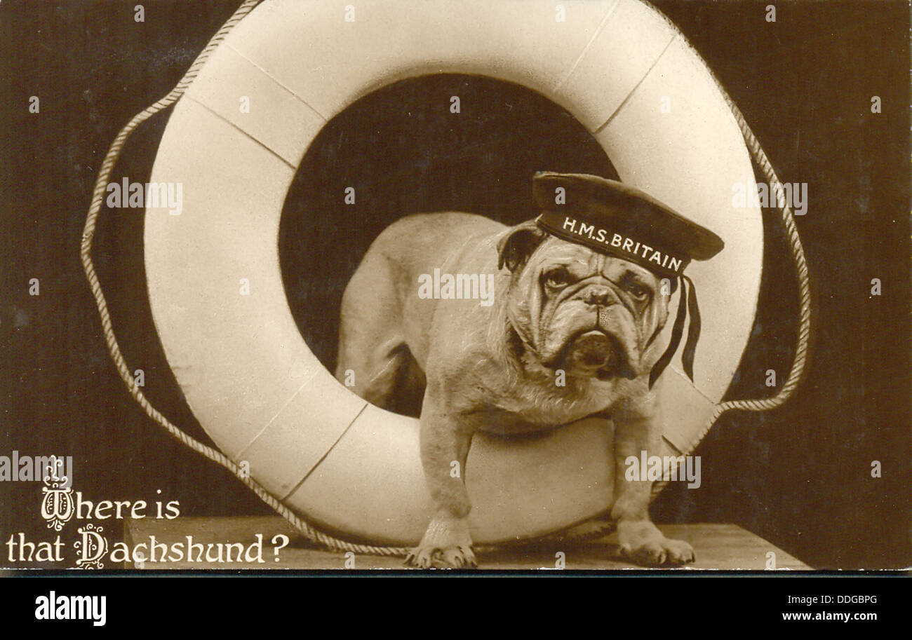 Weltkrieg eine patriotische Postkarte Stockfoto