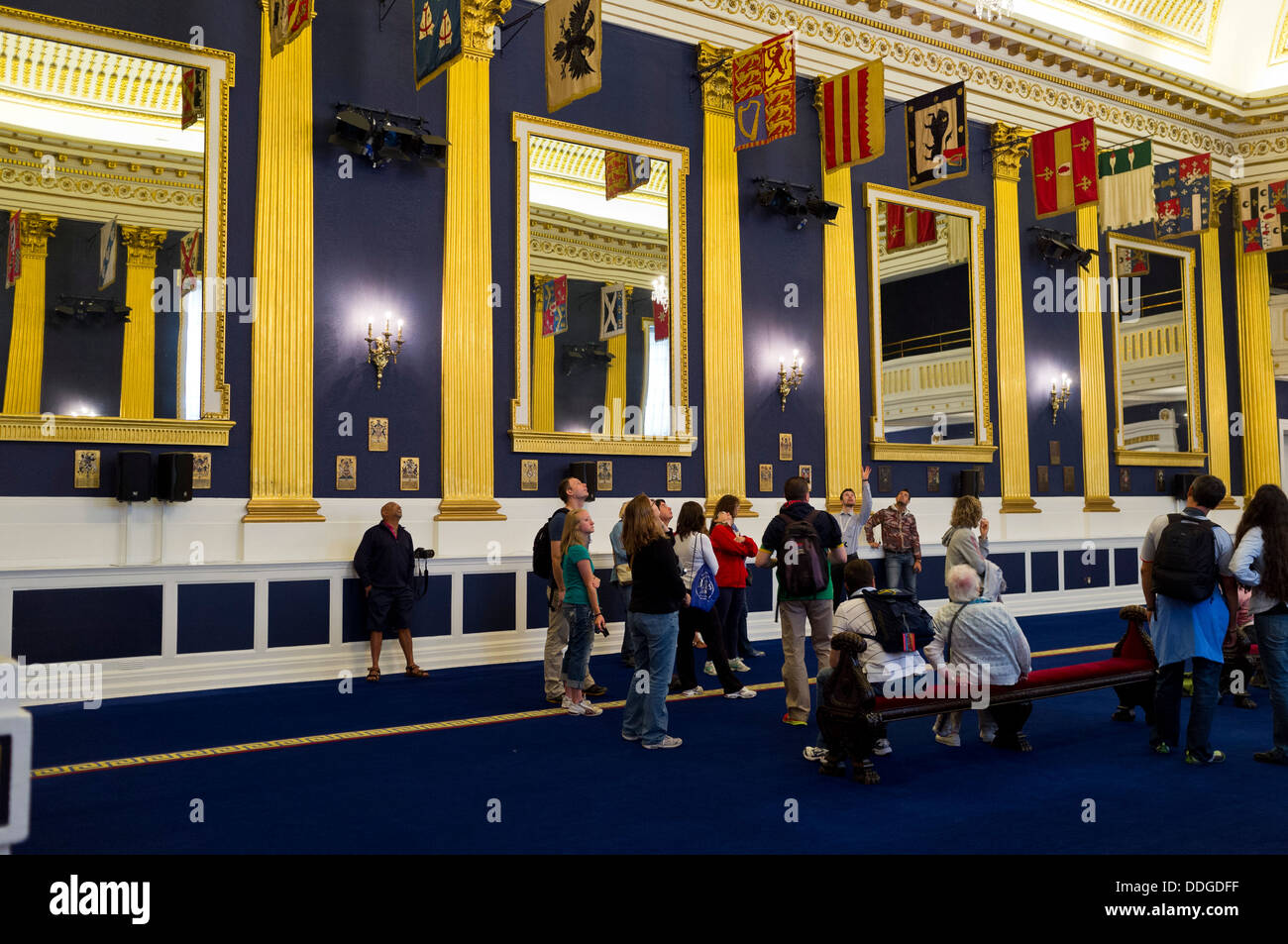 St Patricks Hall in die "State Apartments", Schloss von Dublin, Irland Stockfoto