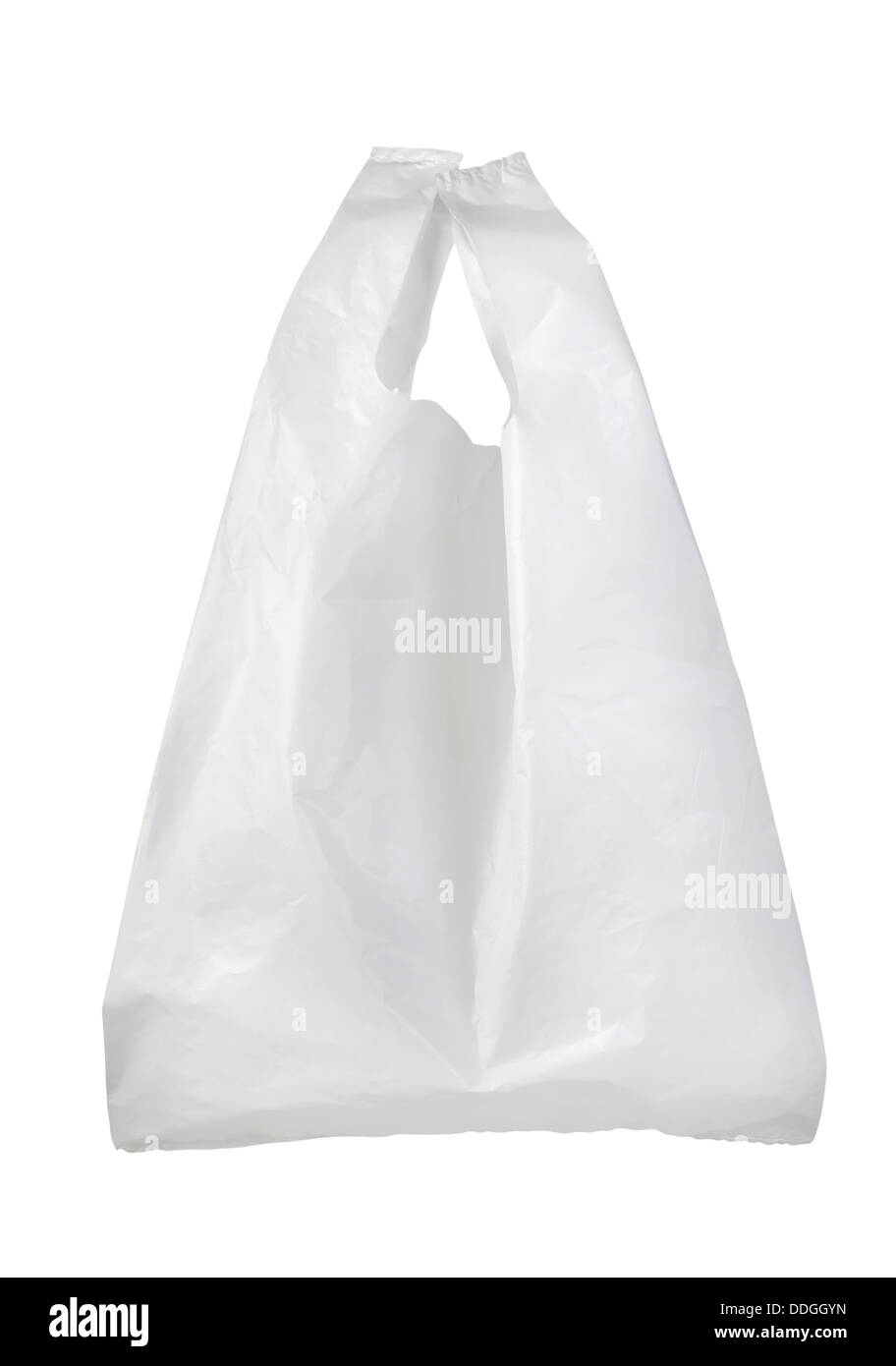 Weiße Plastiktüte Stockfoto