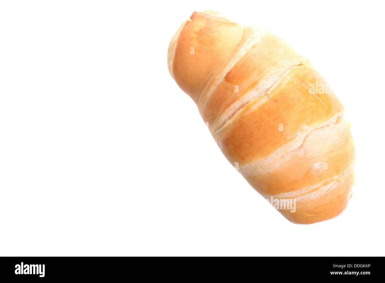 Croissant Brot isoliert auf weißem Hintergrund Stockfoto