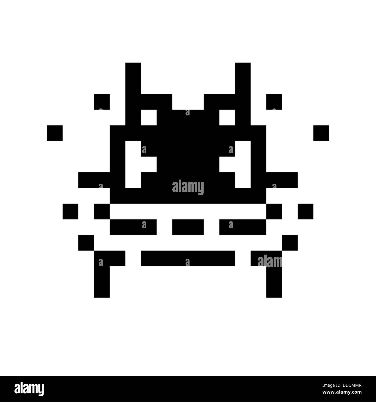 einfache Monster Pixel Gesicht Stockfoto