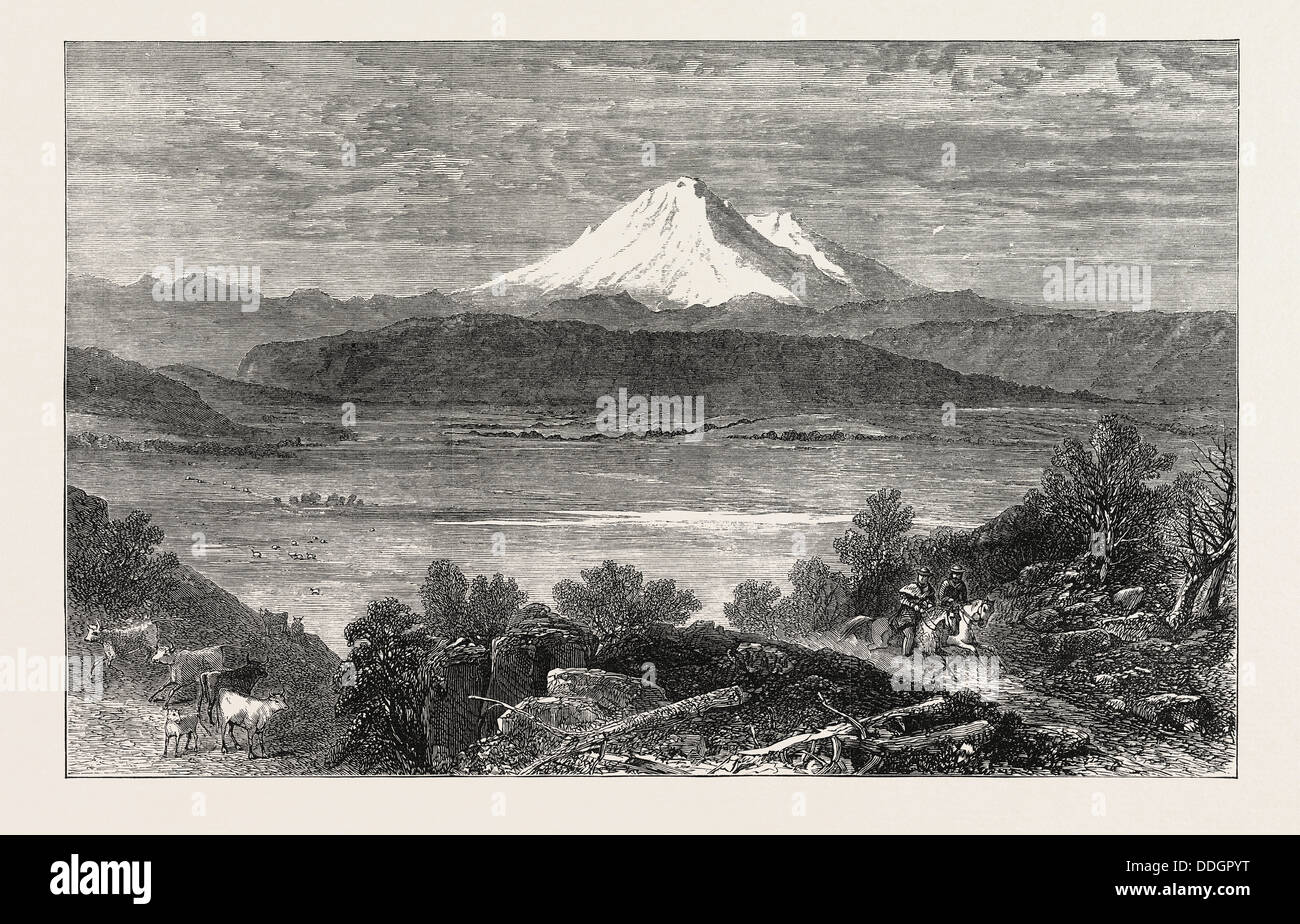 DIE MODOC-INDIANER: MOUNT SHASTA, SISKIYOU COUNTY, KALIFORNIEN, 1873 Stockfoto