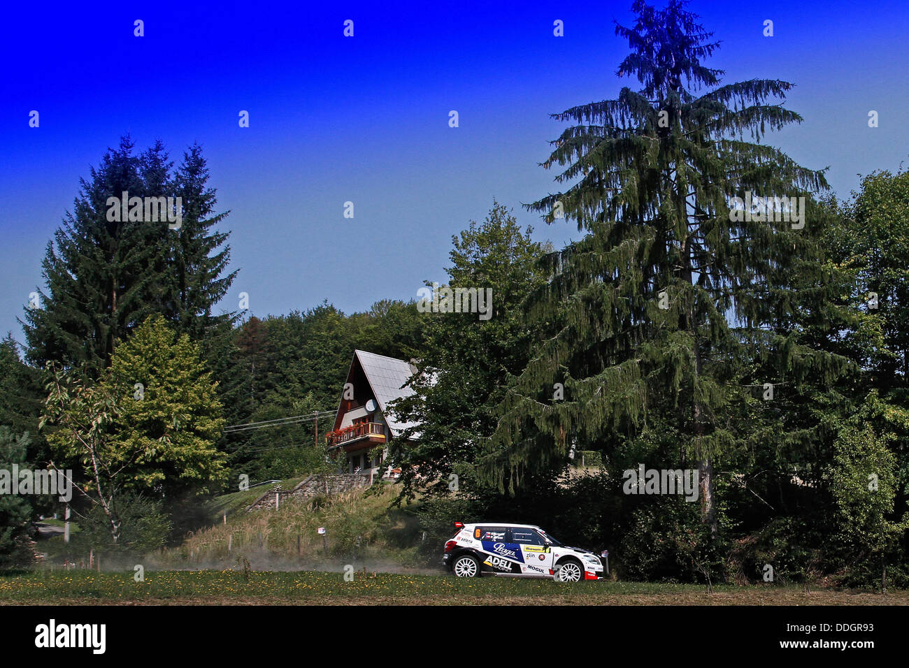 31.08.2013. Barum, Tschechische Europäische Rallye-Meisterschaften.  KRESTA (CZE) - brutto (CZE) - Skoda Fabia S2000 Stockfoto