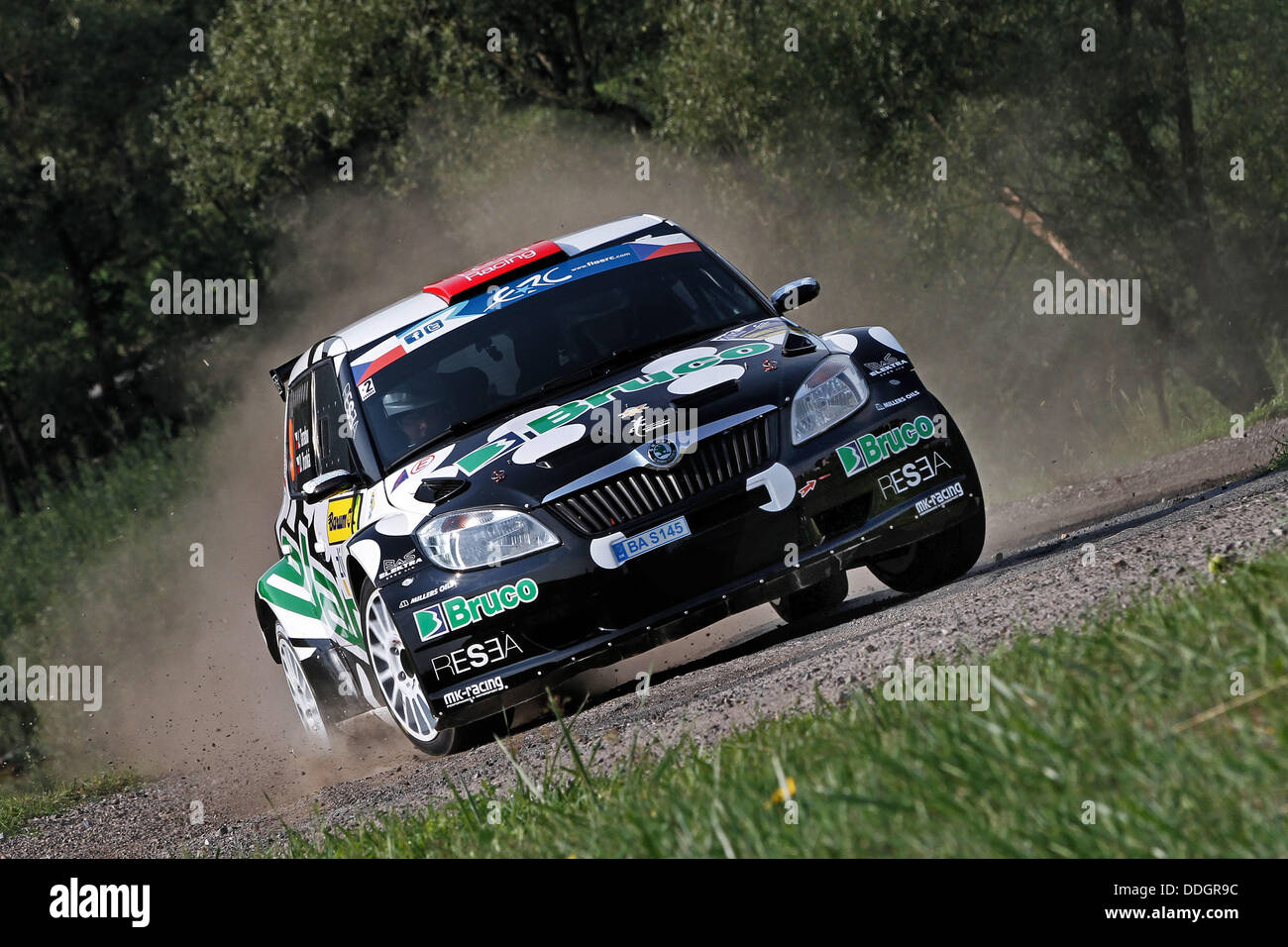 31.08.2013. Barum, Tschechische Europäische Rallye-Meisterschaften.  TARABUS (CZE)-Skoda Fabia S2000 Stockfoto