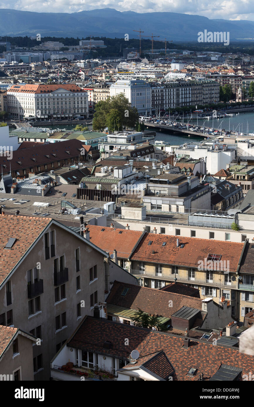 Ansicht der Stadt Genf, Schweiz Stockfoto
