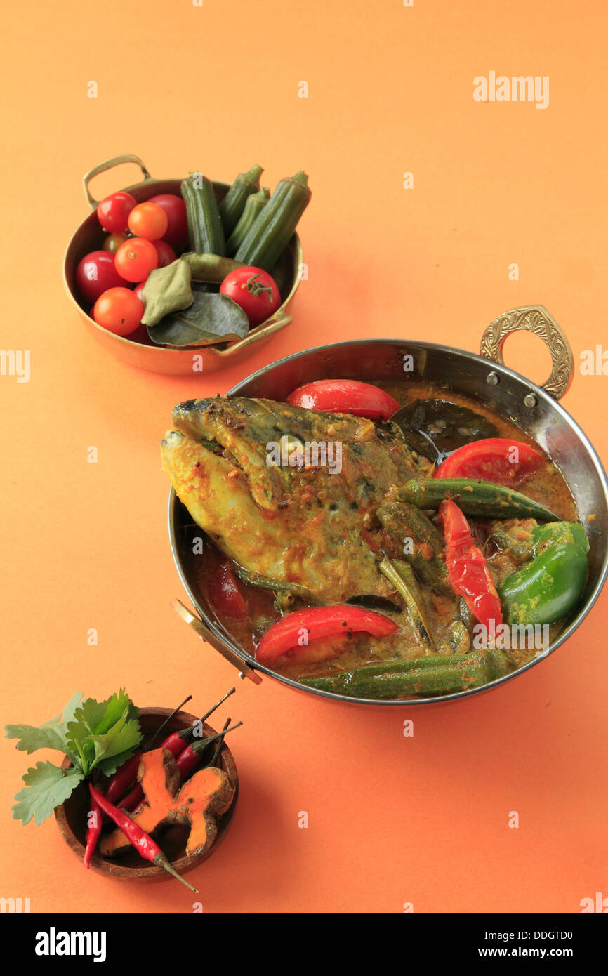 Fish head Curry, Stockfoto