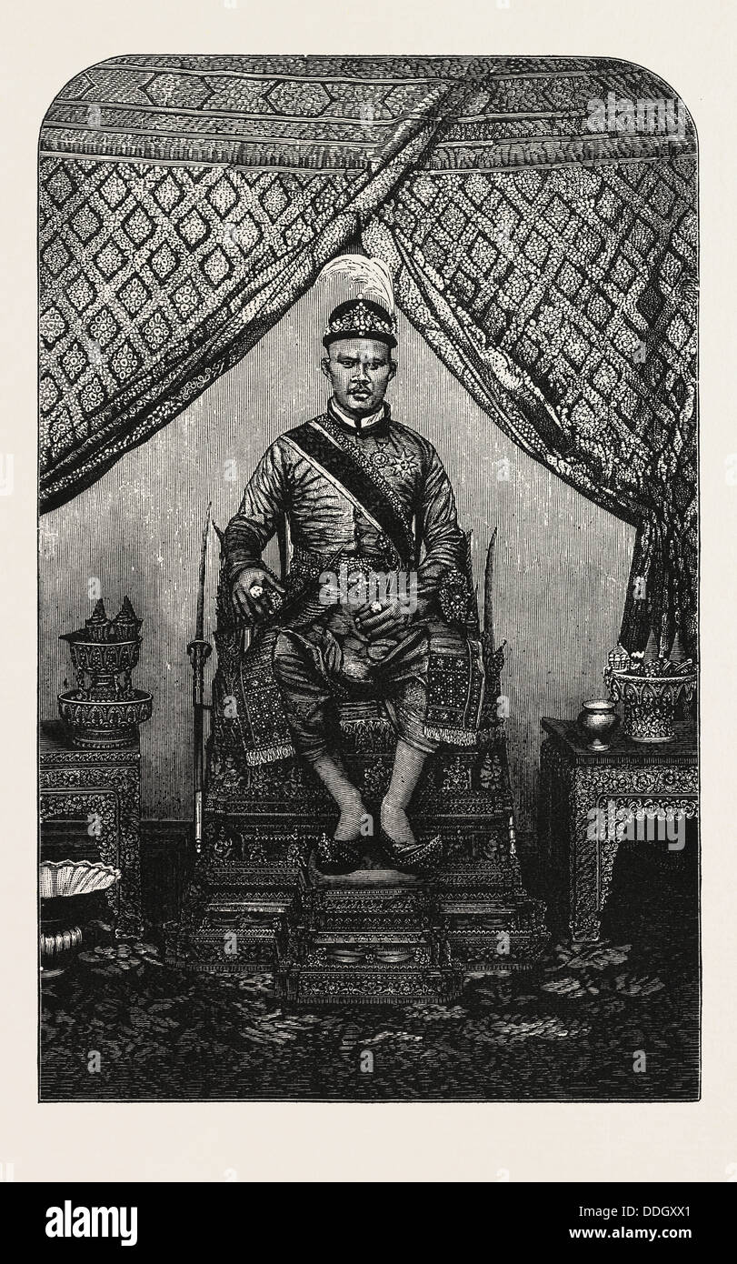 DIE "ZWEITE KÖNIG" VON SIAM IN SEINEM STAAT ROBEN Stockfoto