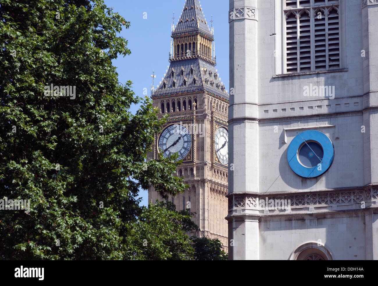 St. Margarets Kirche und Big Ben London UK Stockfoto