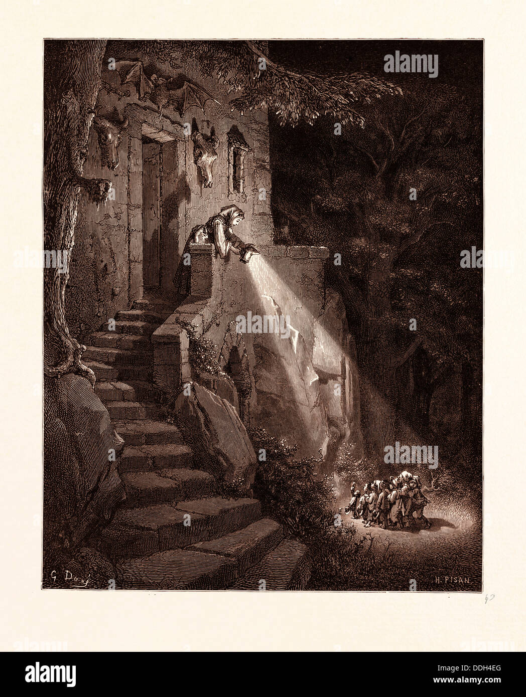 DIE WOHNUNG VON DER OGER VON GUSTAVE DORE Stockfoto