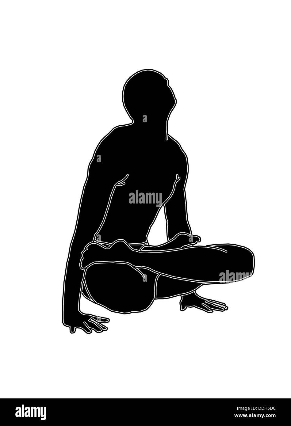 Lotus-position Stockfoto