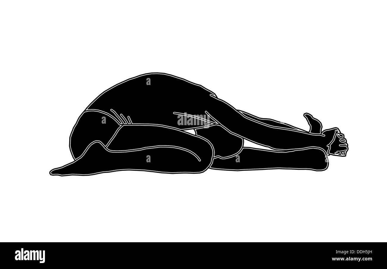 Yoga in Lage Stockfoto