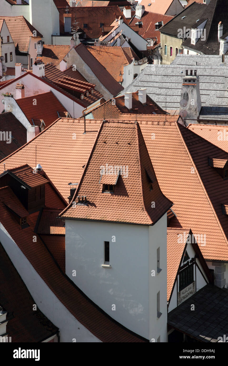 Tschechische Republik. Dächer Stockfoto