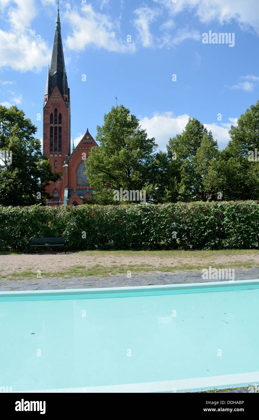 Michael Kirche - ein distinguished Beispiel für den neugotischen Stil in der Architektur, Turku, Finnland. Stockfoto