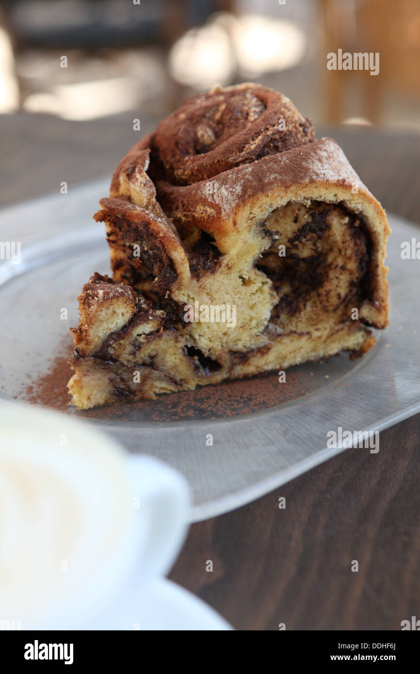 ein Stück Hefekuchen Stockfoto