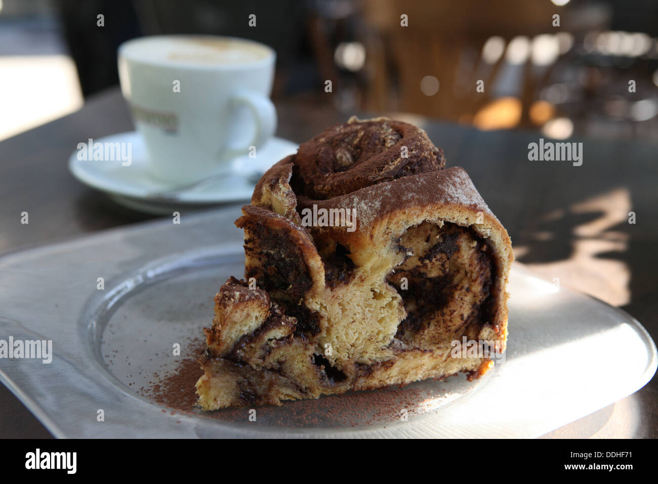 ein Stück Hefekuchen Stockfoto