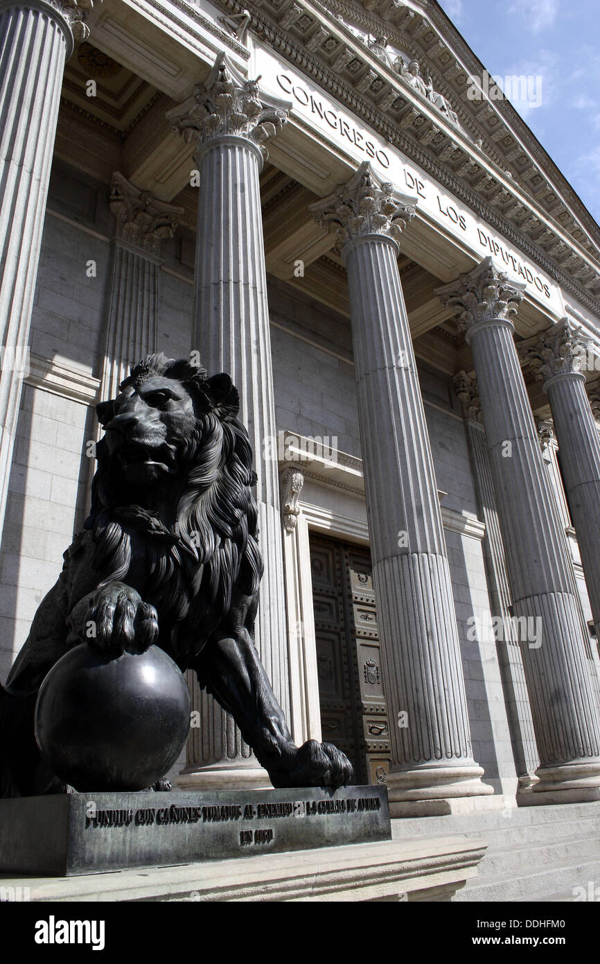 Congreso de Los Diputados (Spanisch Parlamentsgebäude). Madrid. Spanien