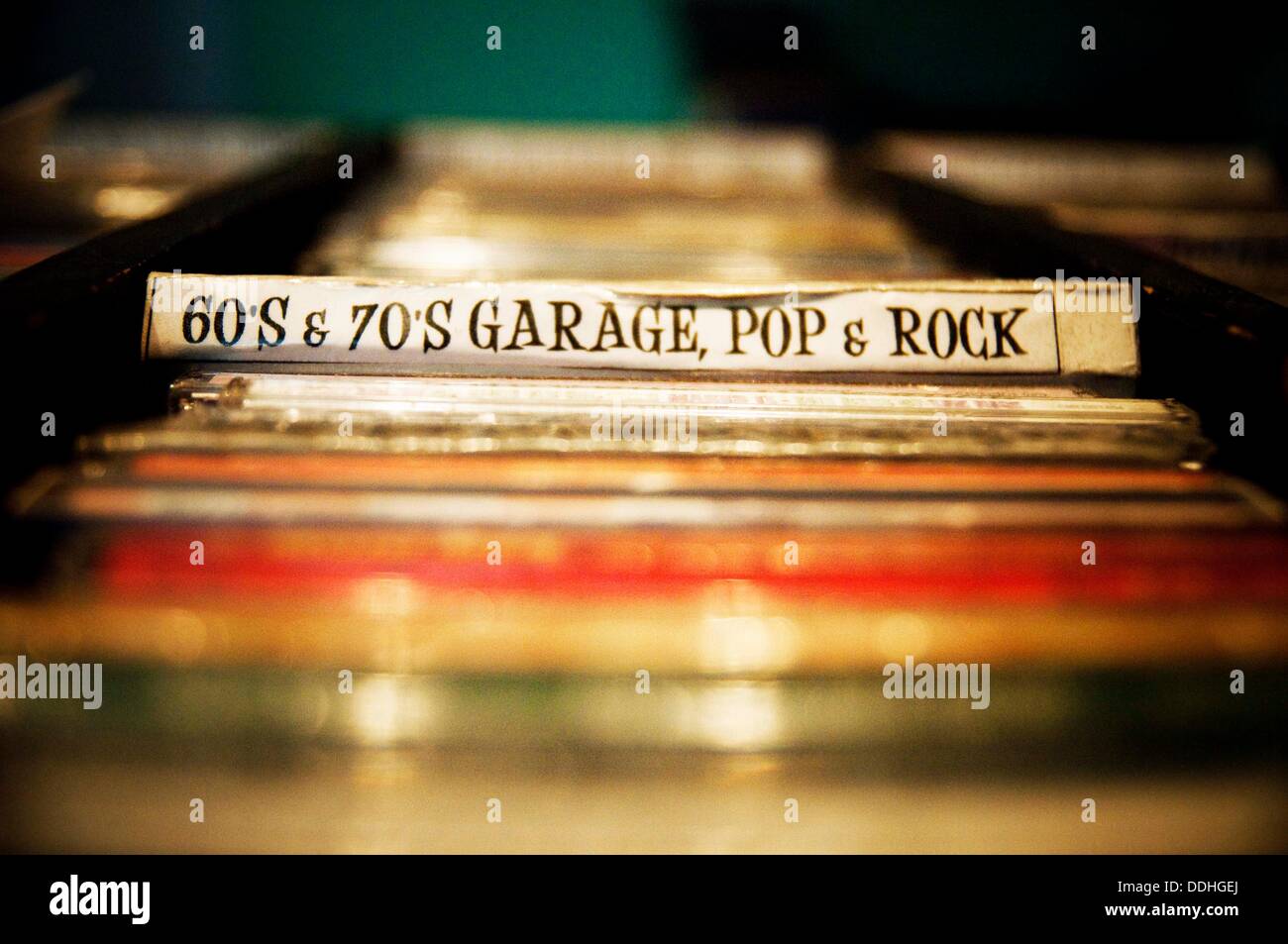 Pop, Rock und Garage Datensätze. London Stockfoto