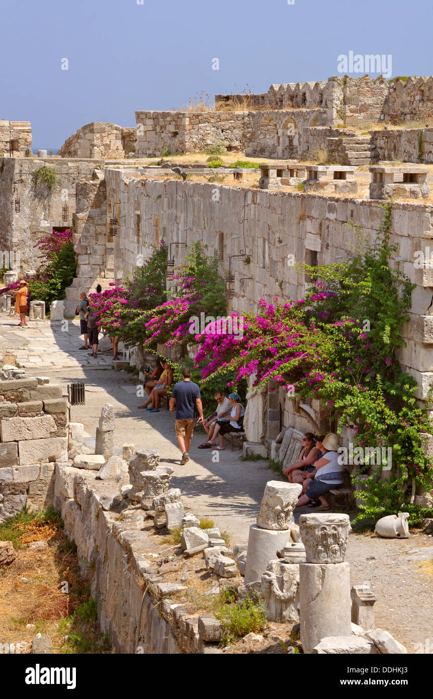 Innenraum der Kos Stadt-Festung, Insel Kos, Dodekanes Inselgruppe, Griechenland. Stockfoto