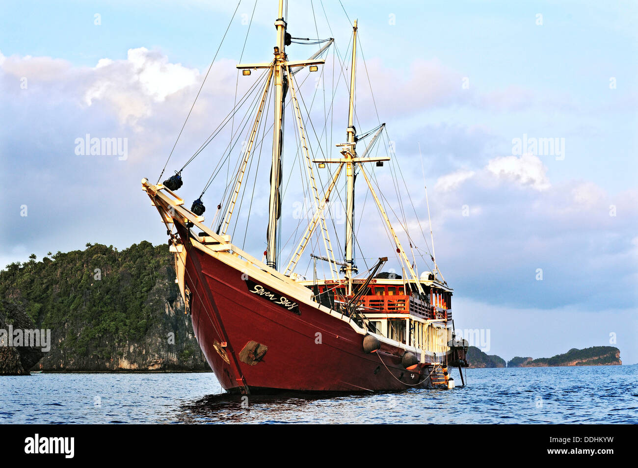 "Seven Seas", Liveaboard Tauchen Schiff Stockfoto
