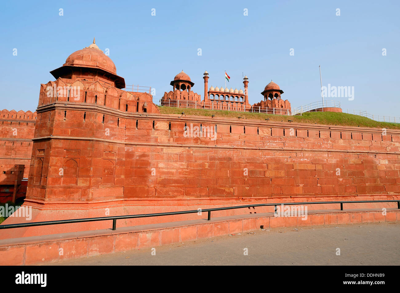 Rotes Fort mit Lahore Gate Stockfoto