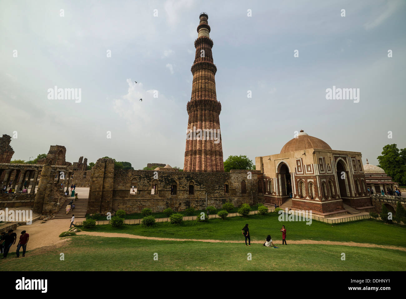 Qutub Turm oder Qutub Minar, einem alten islamischen monument Stockfoto