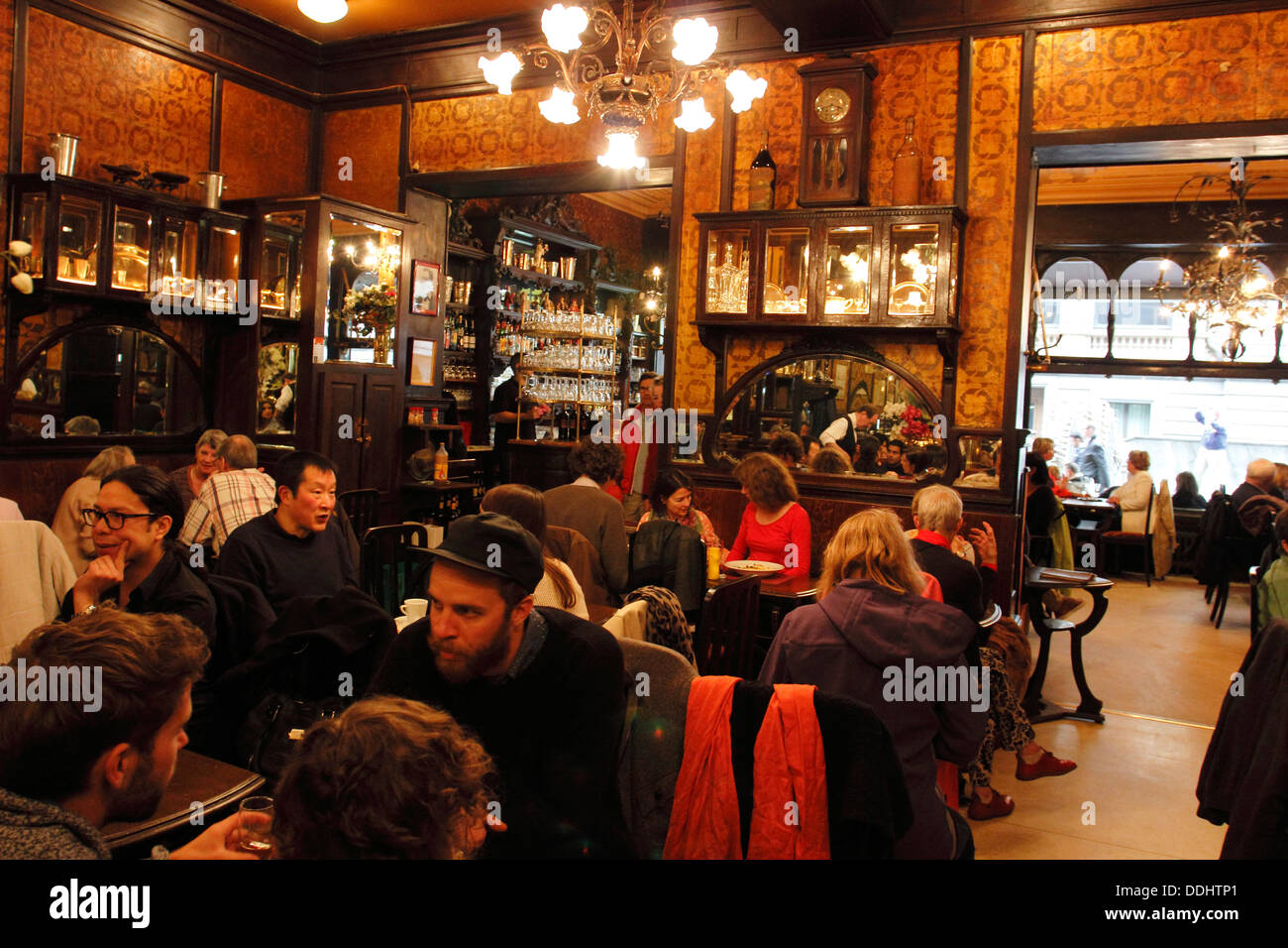 Café Le Cirio, Brüssel, Brüssel Region Stockfoto