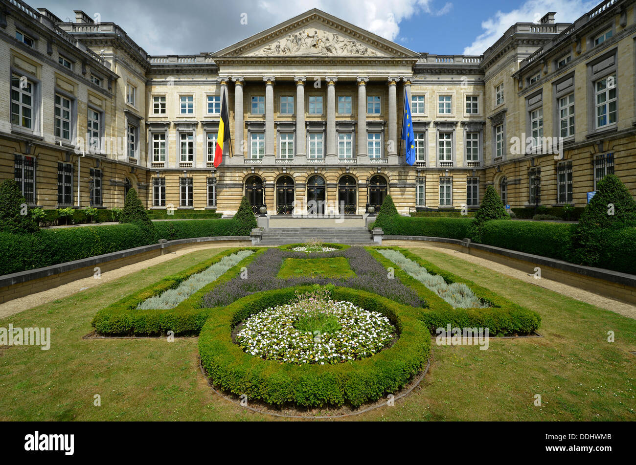Palast der Nation, der Sitz des belgischen Bundesparlaments Stockfoto
