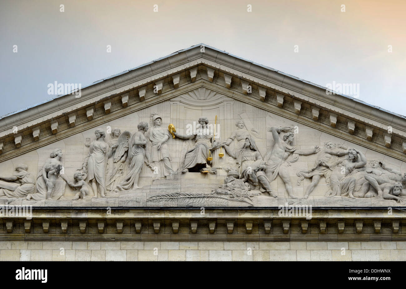 Tympanon, Palast der Nation, der Sitz des belgischen Bundesparlaments Stockfoto